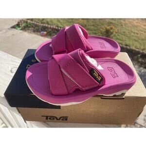 NEW GIRLS 9 TODDLER ROSE VIOLET TEVA HURRICANE VERGE SLIDE SANDALS 1136231C